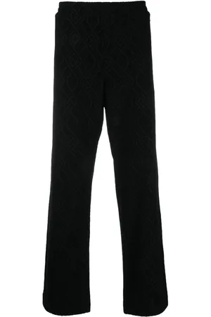 KOCHÉ Pantalones rectos con monograma en jacquard