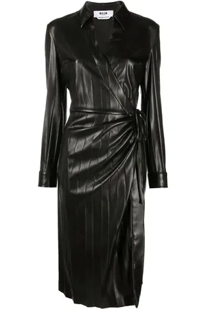 Msgm Vestido corto plisdo con cinturón