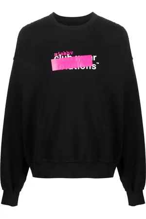 MISBHV Sudadera con logo estampado y efecto envejecido