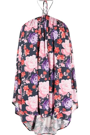MAGDA BUTRYM Vestido con estampado floral y cuello halter