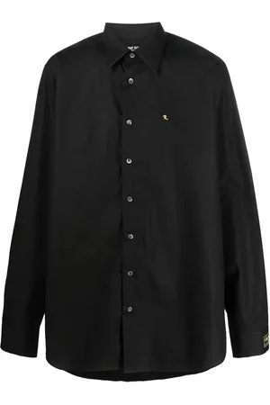 RAF SIMONS Camisa manga larga con logo bordado