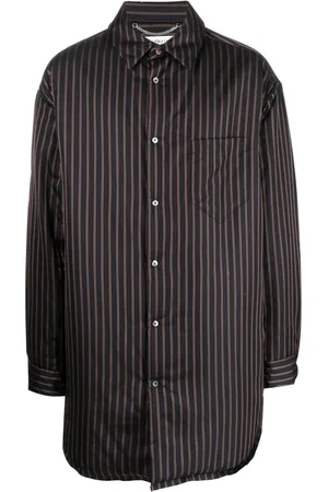Maison Margiela Camisa capitonada con motivo de rayas