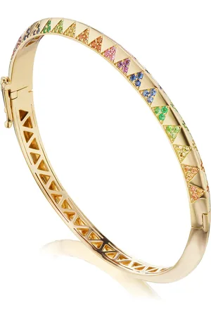 HARWELL GODFREY Pulsera Talisman en oro amarillo de 14kt con safiros de colores