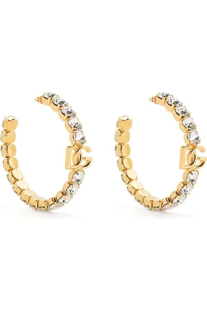 Dolce & Gabbana Aretes de aro DG con detalles de cristales