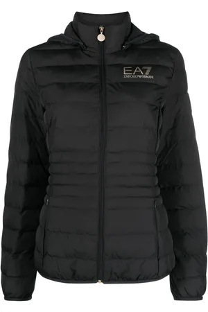 EA7 Chamarra Cloe con diseño capitonado y capucha