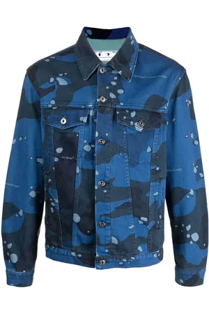 OFF-WHITE Chamarra de mezclilla con estampado militar