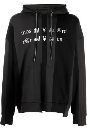 MOSTLY HEARD RARELY SEEN Hoodie con texto y símbolo estampado