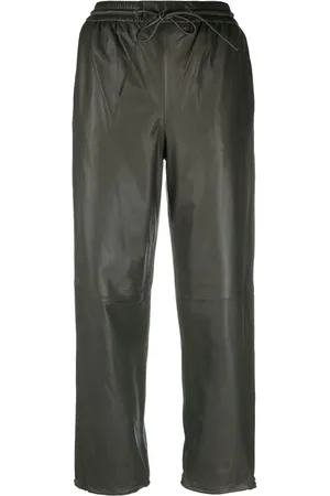 YVES SALOMON Pantalones con cordones en la pretina