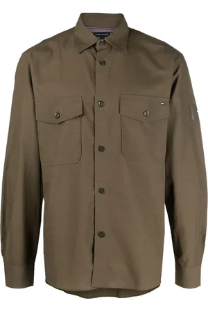 Tommy Hilfiger Camisa con botones y parche del logo