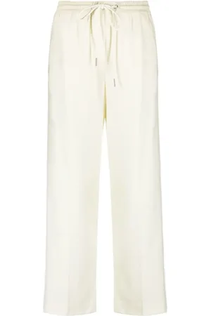 Moncler Pantalones con bordes deshilachados y cordones en la pretina