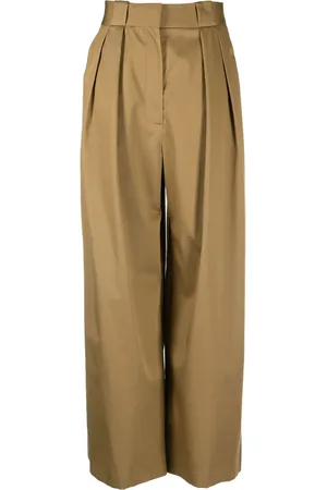 Khaite Pantalones anchos con pinzas