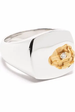 TOM WOOD Anillo ancho con diamantes