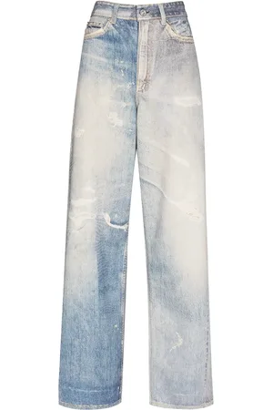 OUR LEGACY Boyfriend jeans con efecto envejecido