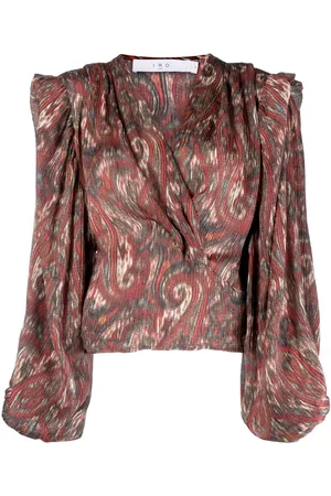 IRO Blusa de seda con estampado de cachemira