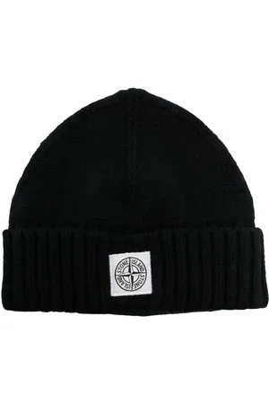 Stone Island Gorro tejido fino con parche del logo