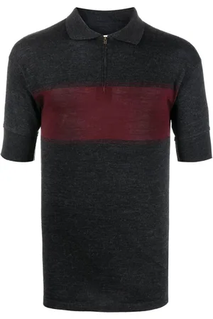Maison Margiela Camisa tipo polo con diseño de dos tonos