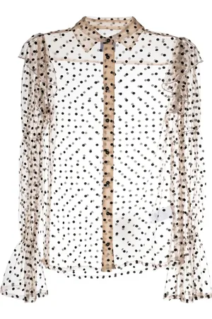 Macgraw Camisa de tul con motivo de lunares