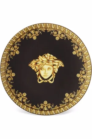 VERSACE Plato Baroque Nero de 10cm
