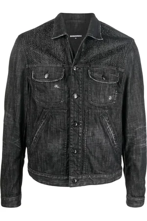 Dsquared2 Chamarra de mezclilla con apliques