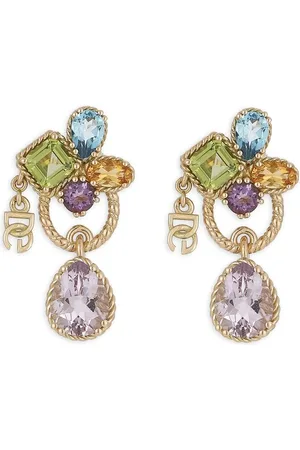 Dolce & Gabbana Aretes con gemas en oro de 18kt