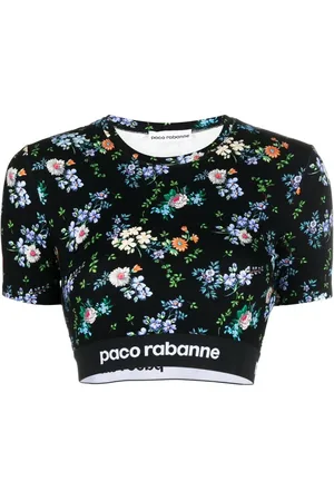 Paco rabanne Top corto con estampado floral