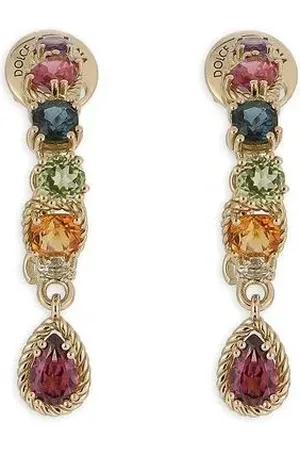 Dolce & Gabbana Aretes con gemas en oro de 18kt