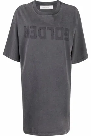 Golden Goose Vestido estilo playera con logo estampado