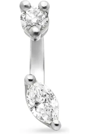 DELFINA DELETTREZ Arete Micro en oro blanco de 18kt con diamantes