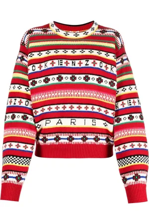 Kenzo Suéter tejido con logo en intarsia
