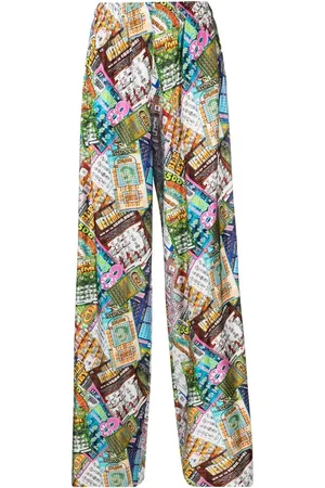 Vetements Pantalones palazzo con estampado gráfico