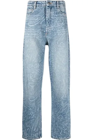 DOMREBEL Jeans rectos con estampado gráfico