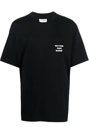 Drôle de Monsieur Playera con eslogan estampado
