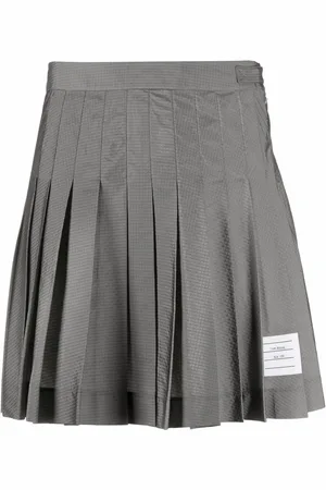 Thom Browne Falda corta con detalles rasgados