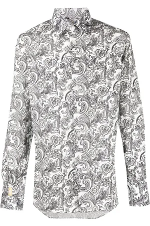 BILLIONAIRE Camisa manga larga con estampado de cachemira