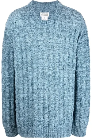 Maison Margiela Suéter tejido de canalé con cuello redondo