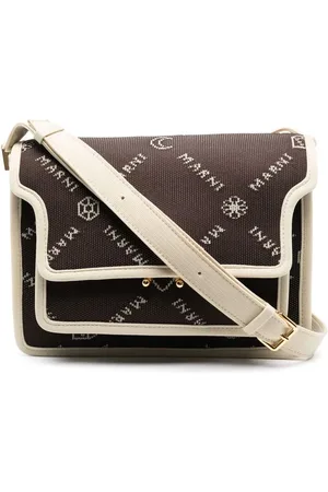 Marni Tote tejido de intarsia con logo