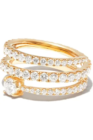 Anita Anillo Coil en oro amarillo de 18kt con diamantes
