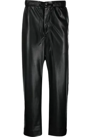 Nanushka Pantalones rectos con bolsillos