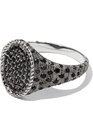 YVONNE LÉON Anillo Oval en oro blanco de 18kt con diamantes