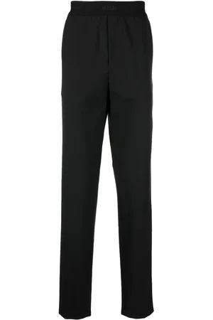 Msgm Pantalones rectos con logo en la pretina