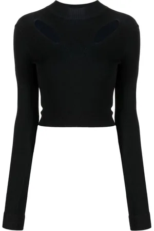 DION LEE Suéter corto con aberturas