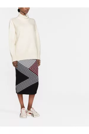 Stella McCartney Falda midi con rayas en 3D