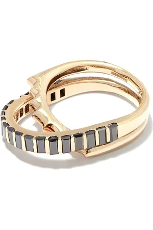 LUIS MORAIS Anillo Elliptical en oro amarillo de 14kt con diamantes