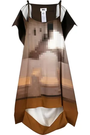 Maison Margiela Vestido sin mangas drapeado