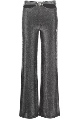 ROTATE Pantalones de lurex con abertura