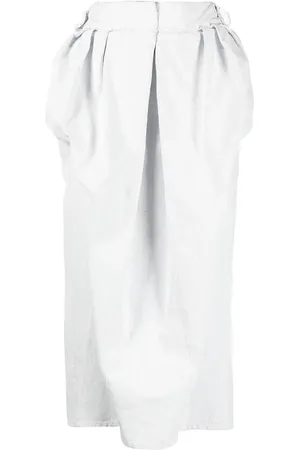 Maison Margiela Falda midi fruncida