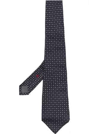 Brunello Cucinelli Corbata de seda con diseño bordado