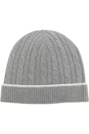 ELEVENTY Hombre Gorros - Gorro en tejido de ochos con costuras en contraste