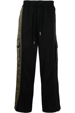 Feng Chen Wang Pantalones cargo con paneles en contraste