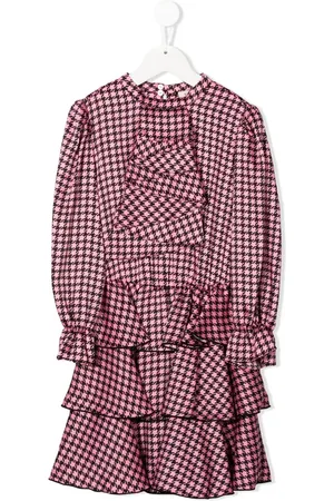 Twin-Set Vestido de manga larga con estampado de diente de perro